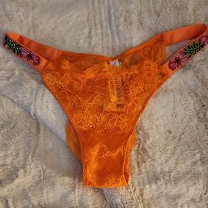Victoria's Secret Vibrant Orange Lace Slip